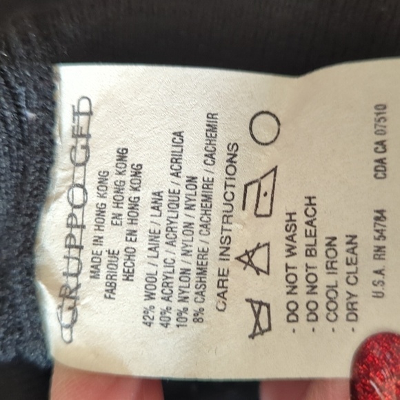 Vtg Designer Emmanuel Ungaro black ribbed wool/cashmere pullover sweater sz M - Picture 4 of 6